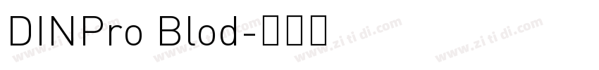DINPro Blod字体转换